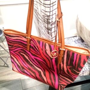 Pre-owned Michael Kors Zebra Tote